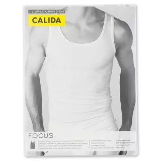 CALIDA T-Shirt, Body Fit, ohne Arm  Weiss