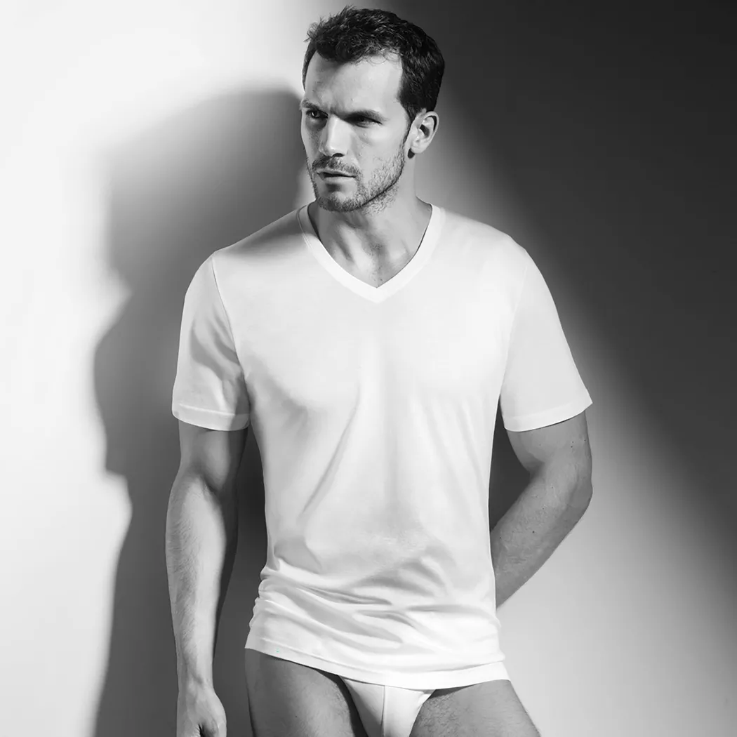 ISA bodywear - T-Shirt, Body Fit, kurzarm, für Herren, Weiss, Größe XL