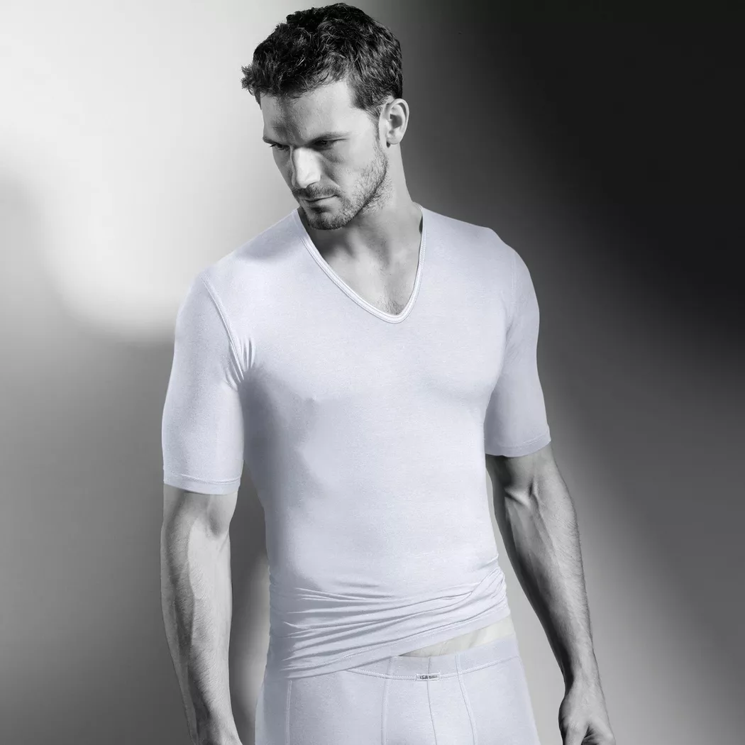 ISA bodywear - T-Shirt, Body Fit, kurzarm, für Herren, Weiss, Größe L