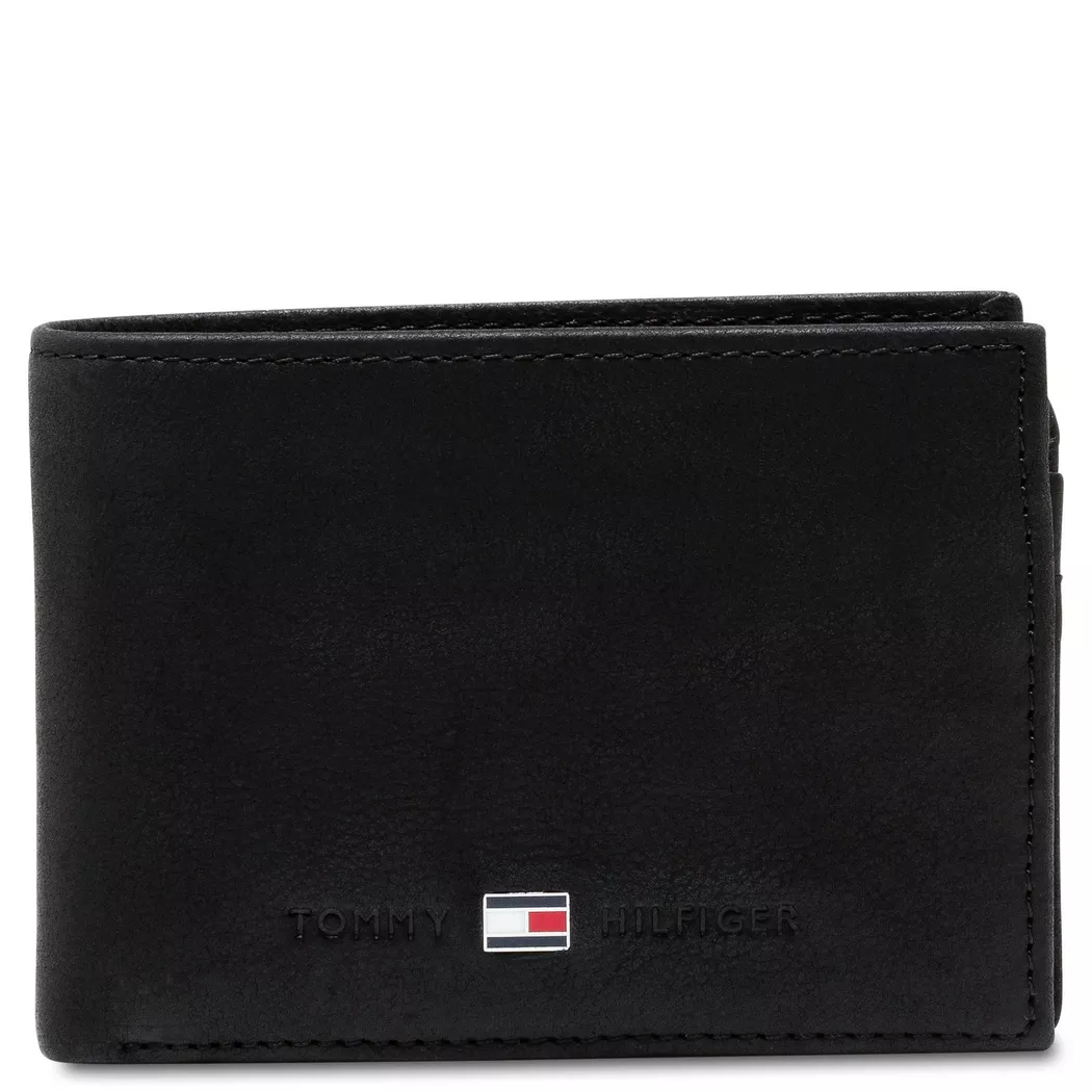 Tommy Hilfiger Geldbörse "JOHNSON MINI CC FLAP COIN POCKET" aus hochwertigem Leder