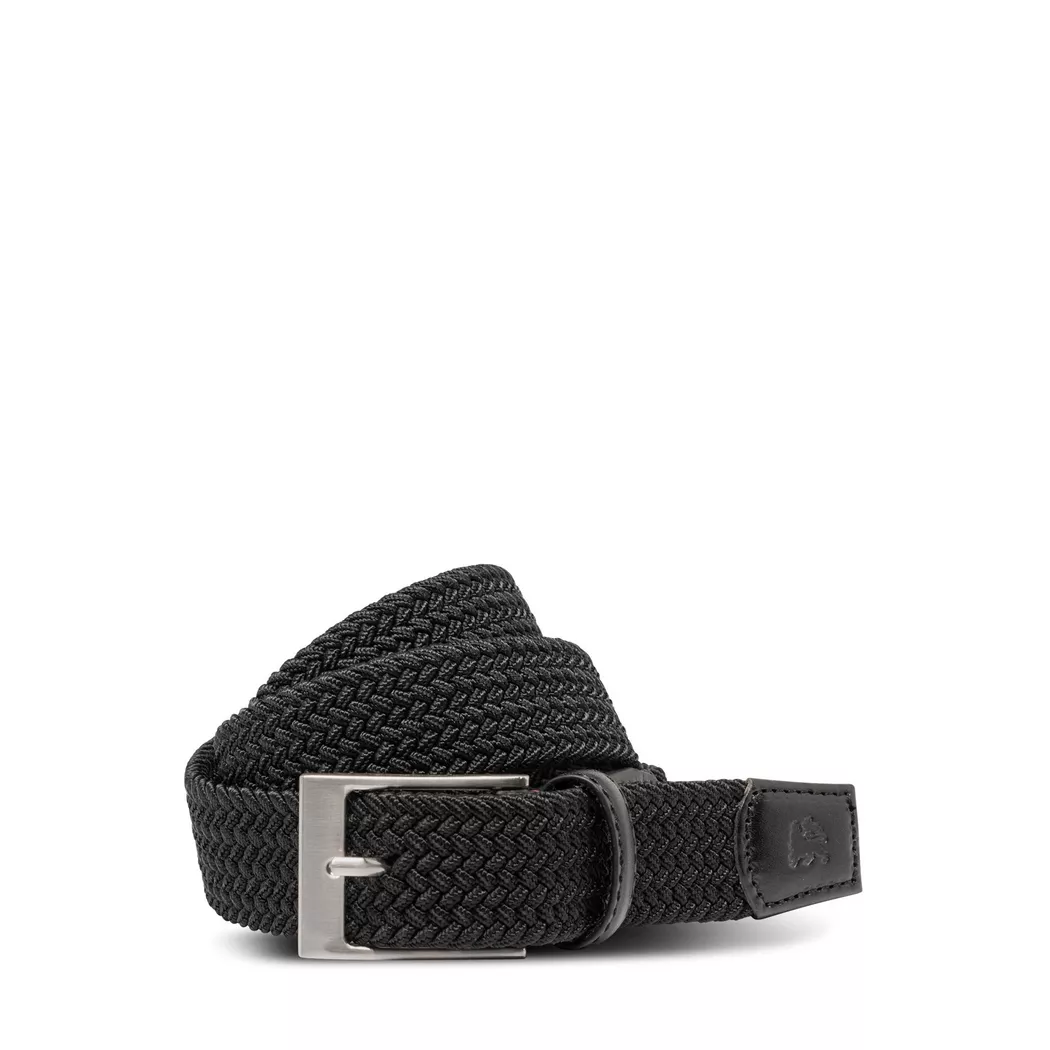 Ledergürtel LERROS "Gürtel *Harvey*", Herren, Gr. 90, schwarz, Materialmix, Gürtel Ledergürtel
