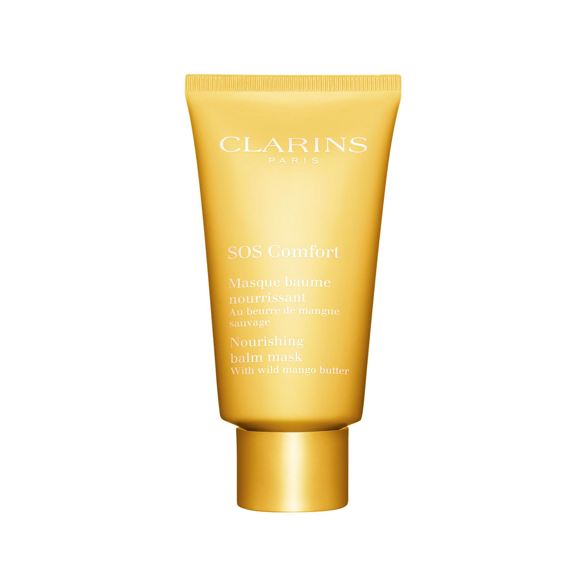 Clarins sos mask. Clarins SOS Comfort Mask. Clarins Nourishing Balm Mask. Маска Clarins SOS Comfort отзывы.