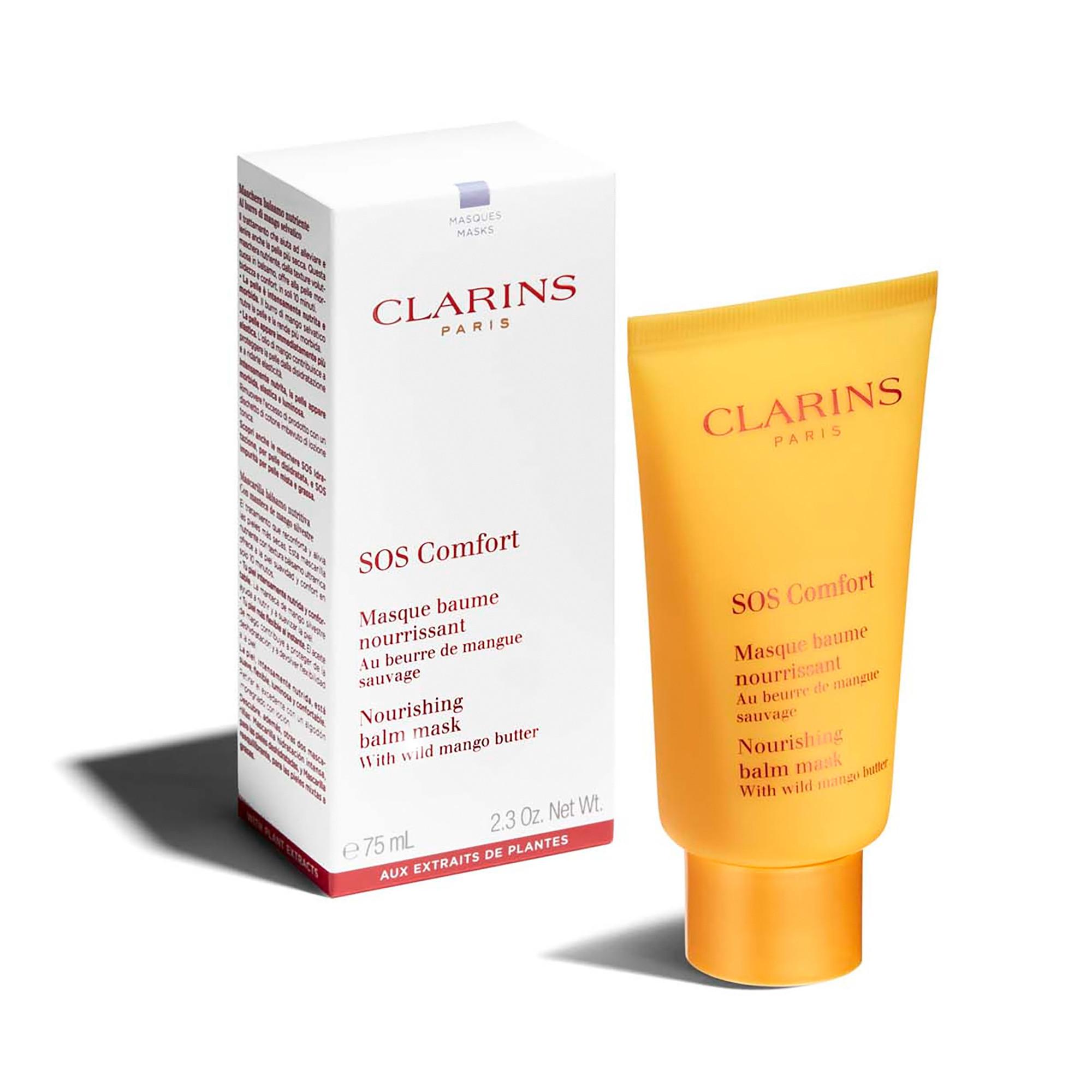 CLARINS MASQUES SOS SOS Comfort, Mascarilla balsamo nutritiva con manteca de mango silvestre 