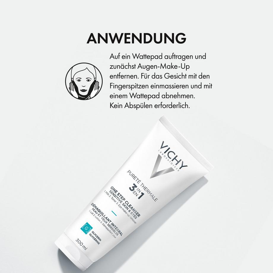 VICHY  Pureté Therm Lait Démaquil 3en1 Pureté Thermale Démaquillant intégral 3 en 1 