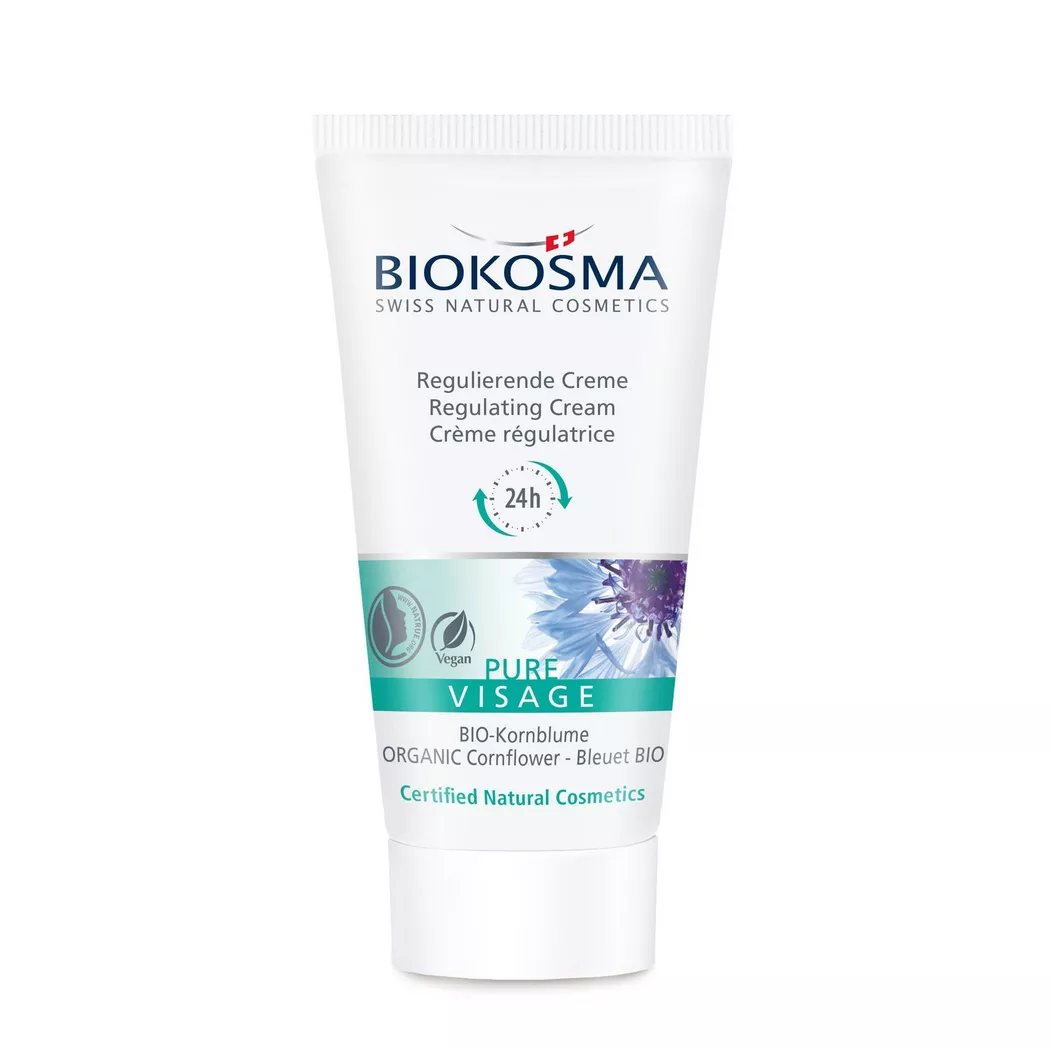 Biokosma - 50ml, PURE VISAGE Regulierende 24-h Creme, 50 ml