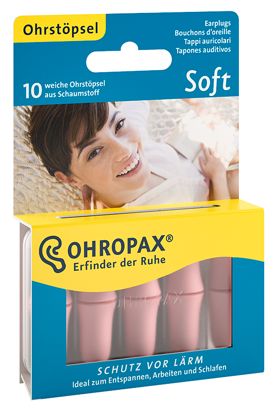 Image of OHROPAX Soft, Ohrstöpsel Schaumstoff In-Ohr - 10 pieces