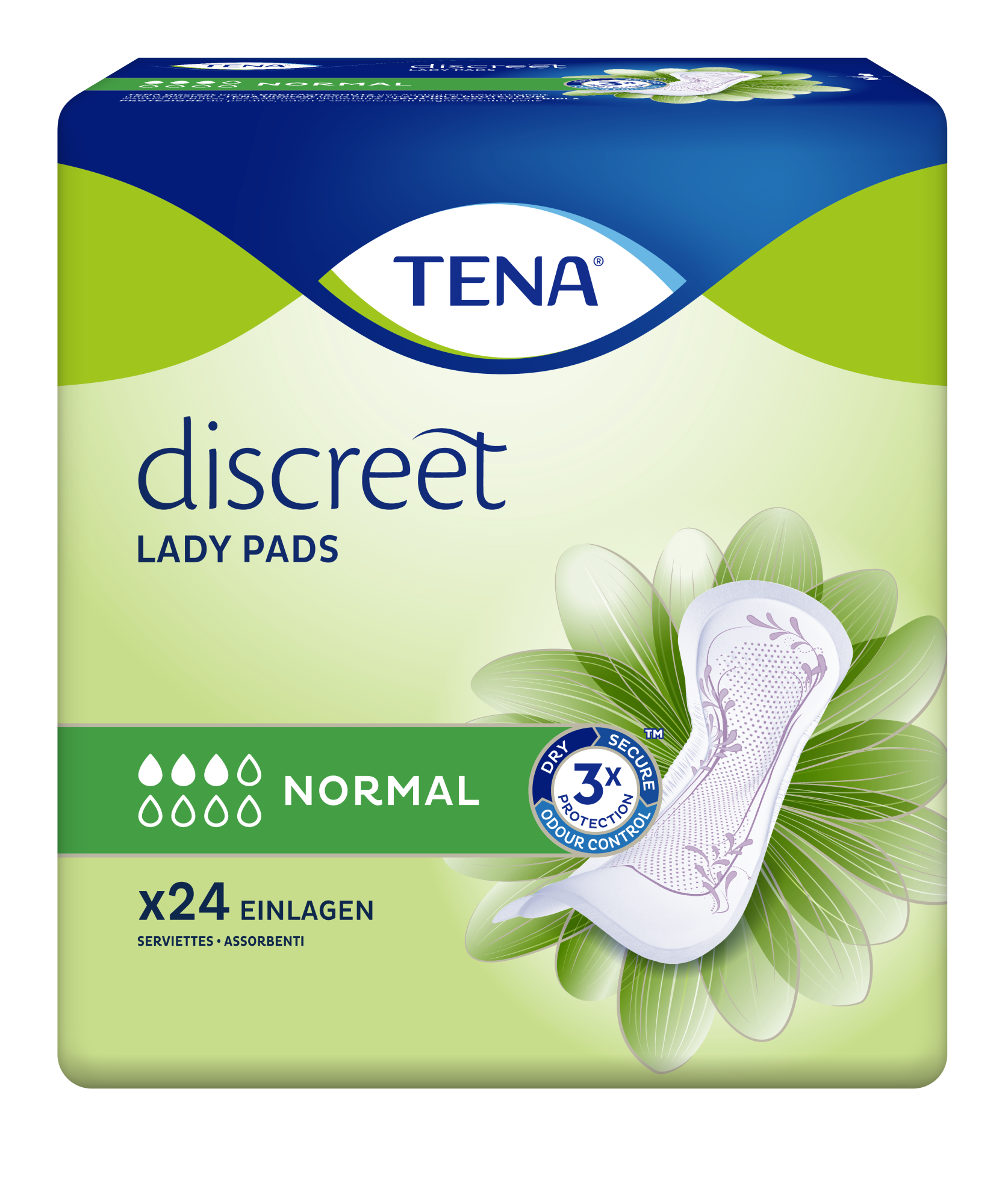 Image of TENA Lady Discreet Normal Pads - 24x