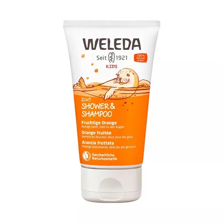 WELEDA KIDS 2in1 Shower & Shampoo Fruchtige Orange KIDS 2in1 Shower & Shampoo Orange fruitée  