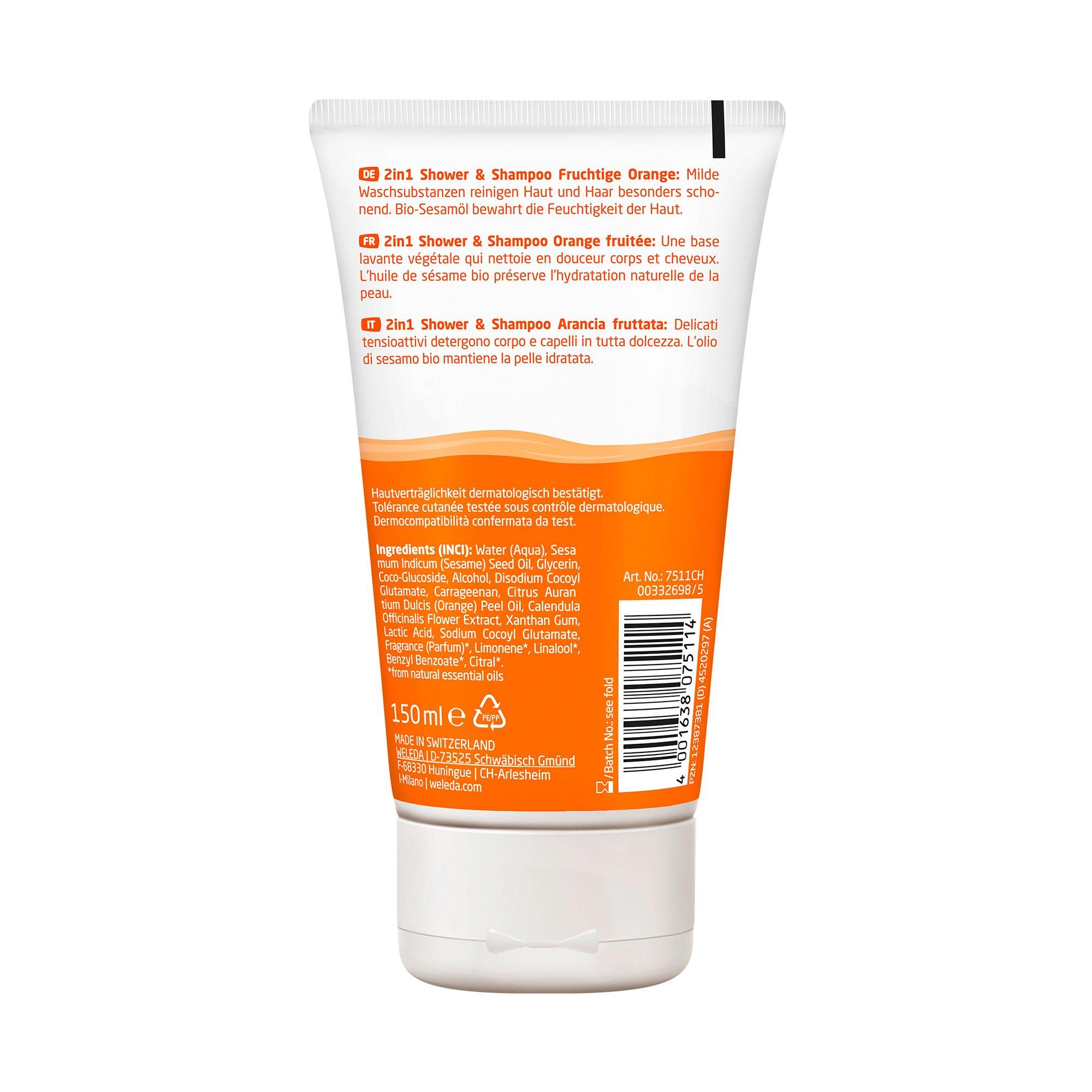 WELEDA KIDS 2in1 Shower & Shampoo Fruchtige Orange KIDS 2in1 Shower & Shampoo Orange fruitée  