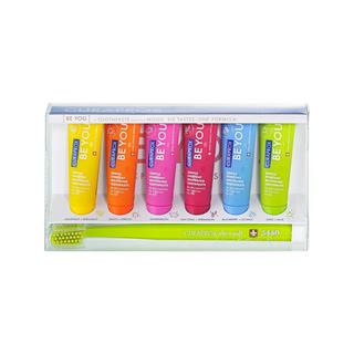 CURAPROX Dentifrice Be you pack six goûts, 6 pcs., 10 ml avec brosse à dents  