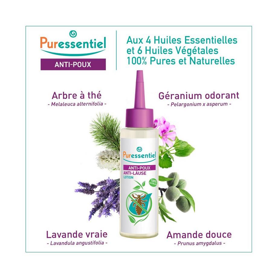 Puressentiel  ANTI-LÄUSE LOTION+KAMM Lozione Aanti-Pidocchi + Pettine 