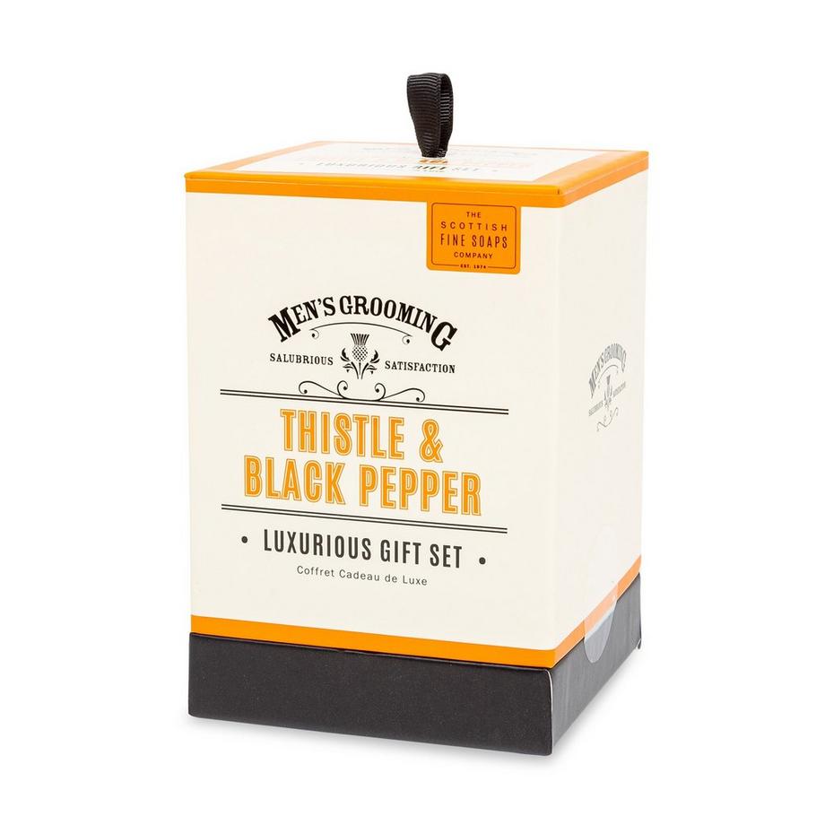 SCOTTISH FINE SOAPS Men's Grooming Geschenk-Set Thistle & Black Pepper 