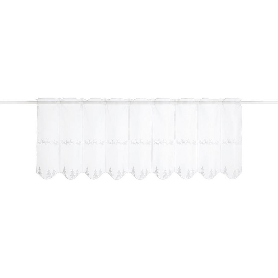  Traîneau de Rennes Vitrage brodé en semi-organza 