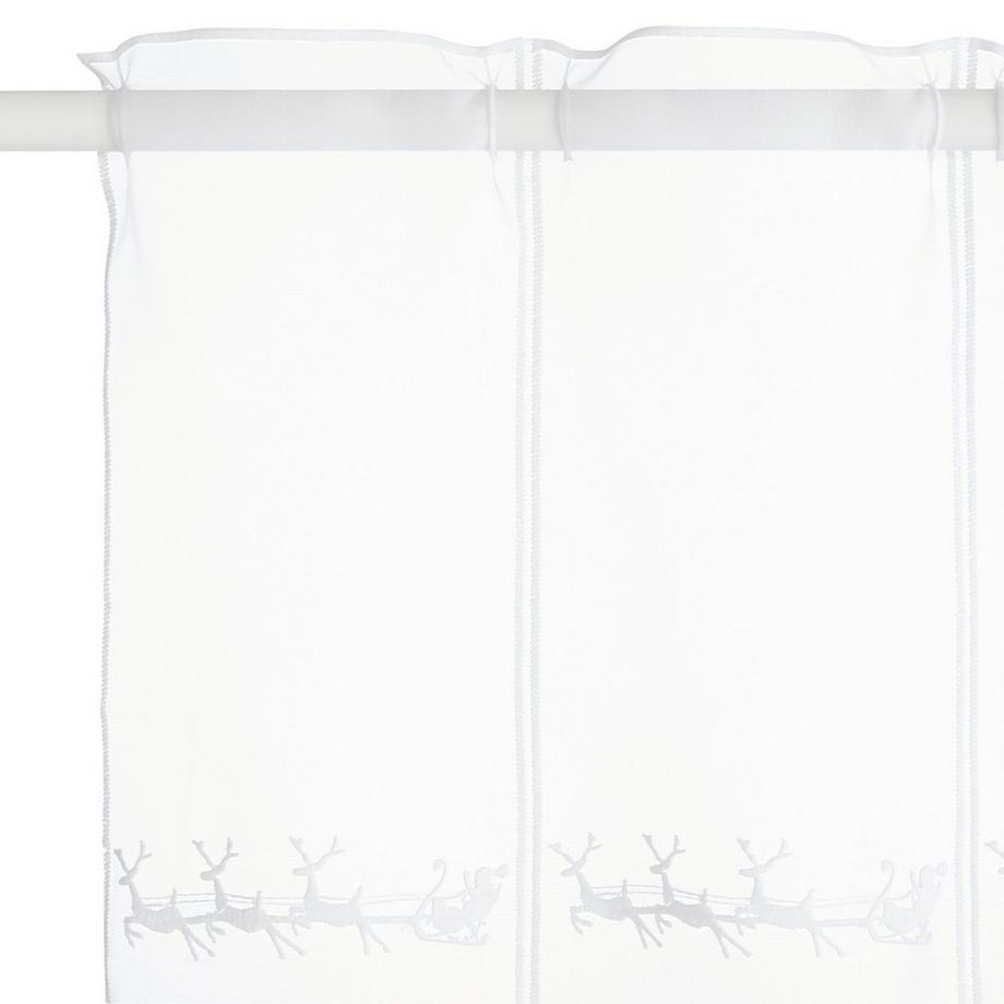  Traîneau de Rennes Vitrage brodé en semi-organza 