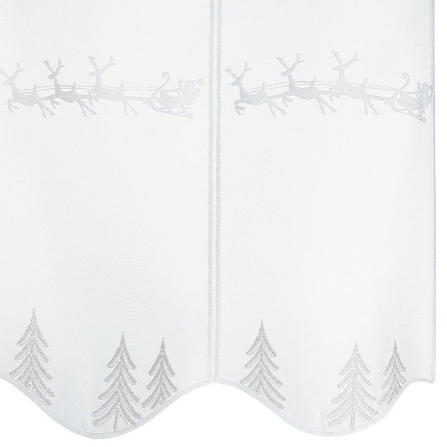  Traîneau de Rennes Vitrage brodé en semi-organza 