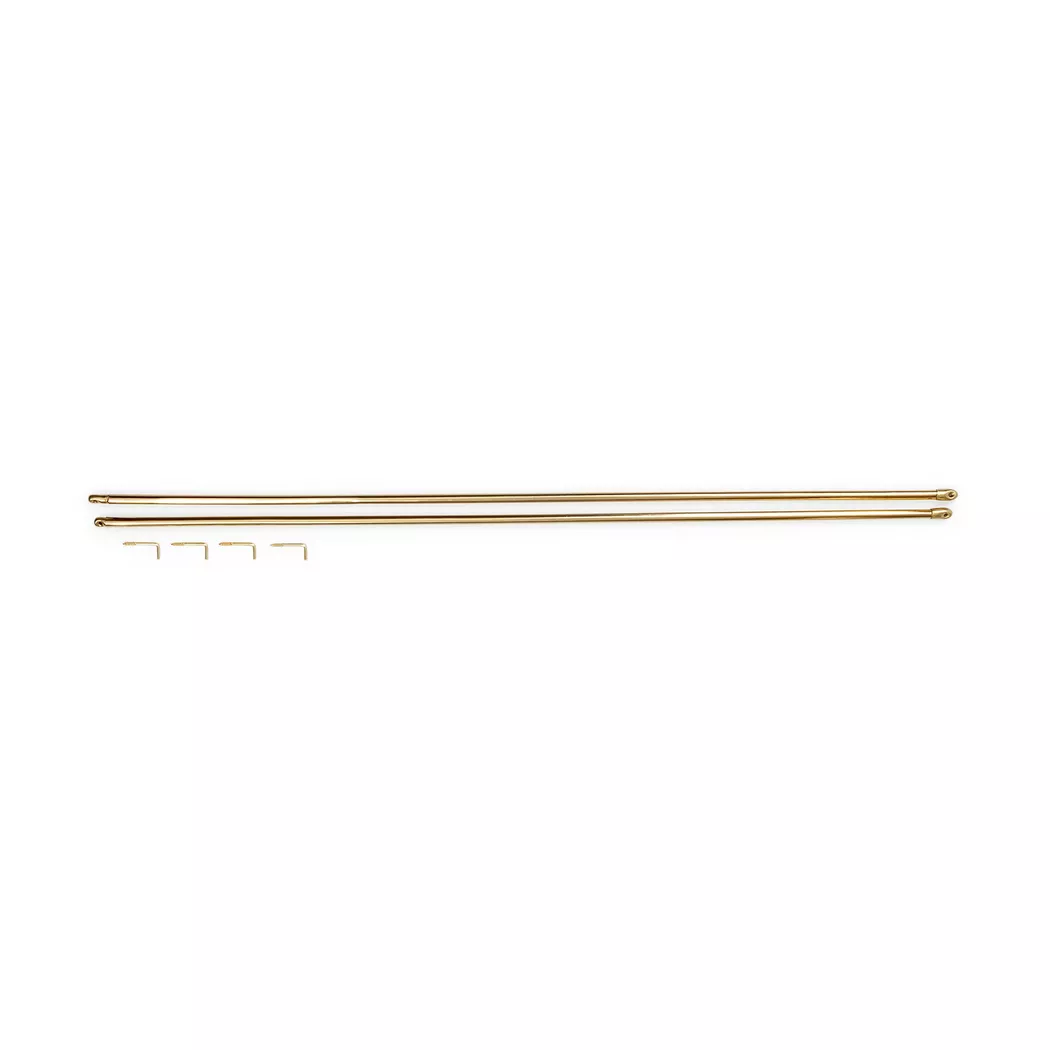 Manor -  Vitragenstange Set messing rund, 60-100cm, Kupfer