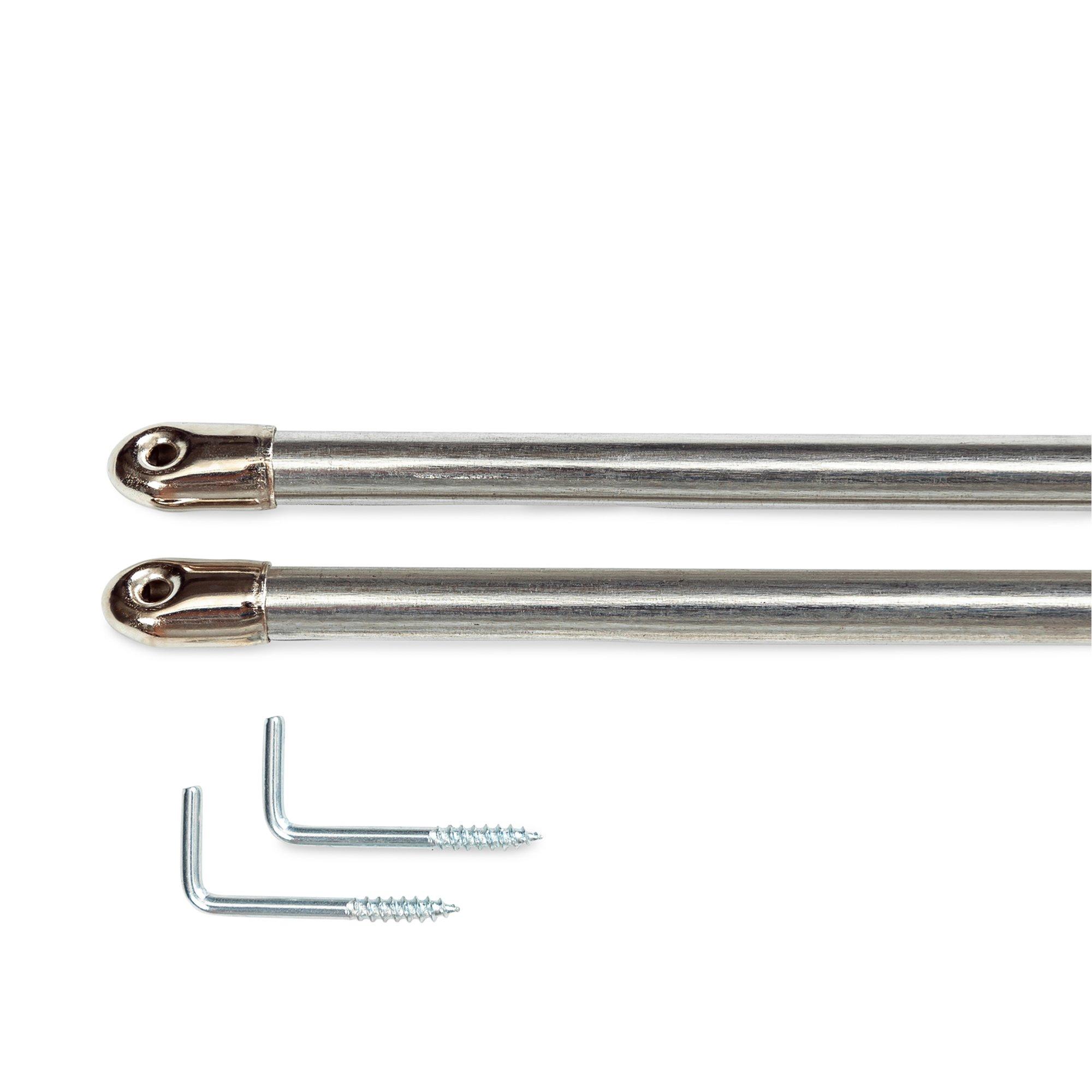 Home Barre de vitrage nickel rond 