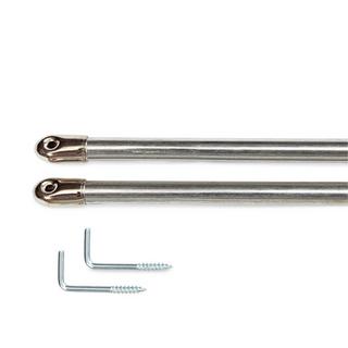 Home Barre de vitrage nickel rond 