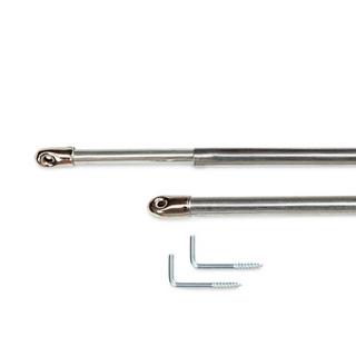 Home Barre de vitrage nickel rond 