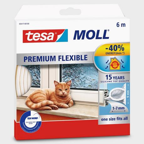 Tesa Isolation bas de porte et fenêtre Premium Flexible 