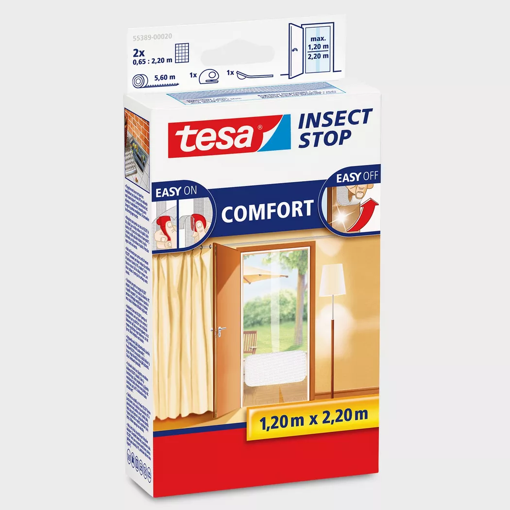 Tesa - Fliegengitter, 2x65x220cm, Weiss