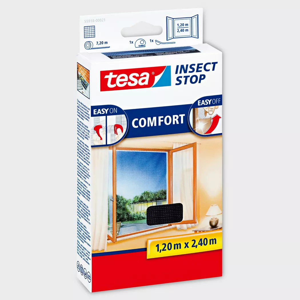 Tesa - Fliegengitter, 120x240cm, Anthrazit