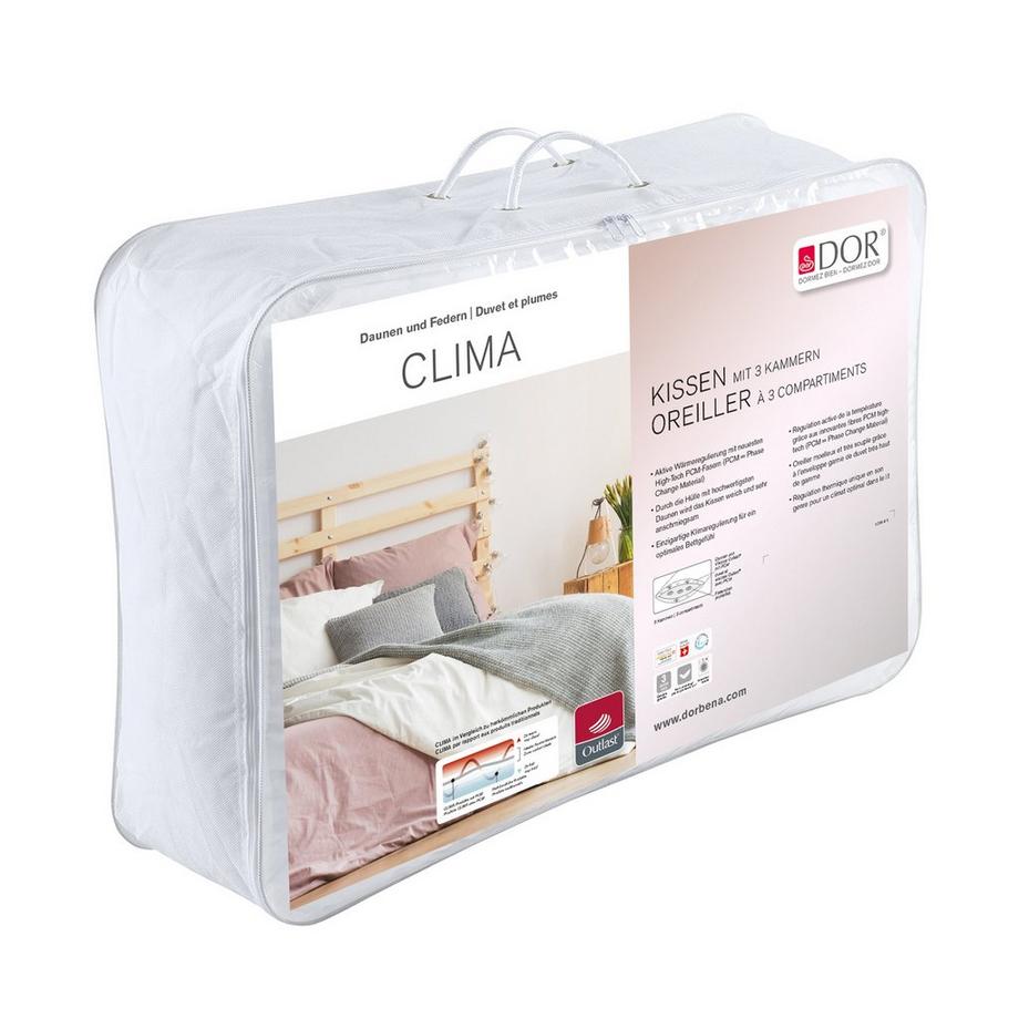 DOR Clima Oreiller Mi-Ferme Duvet/Plumes 3 Compartiments  