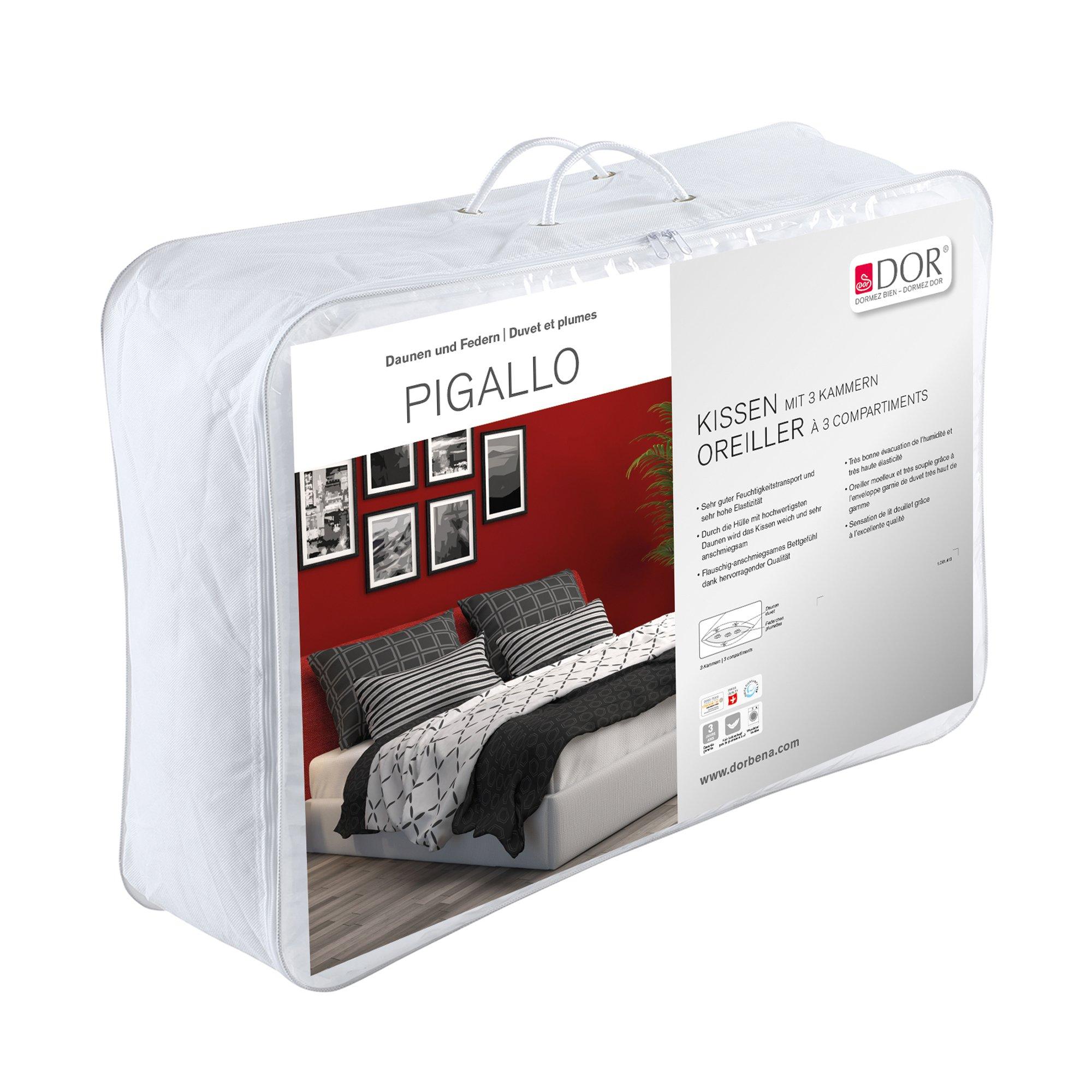 DOR Pigallo Cuscino di piume semiduro a tre camere  