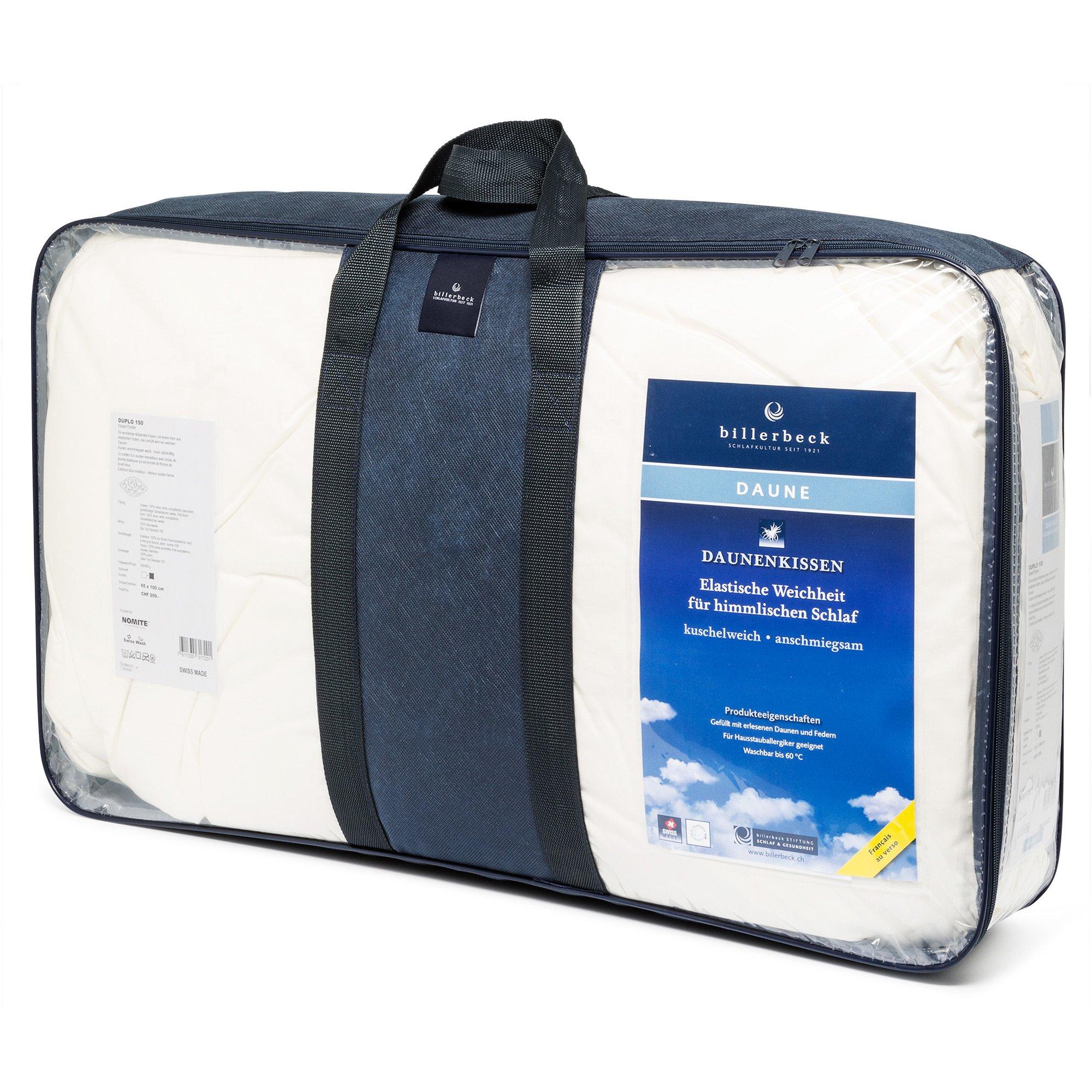 billerbeck Duplo 150 Oreiller Tendre Duvet Plumes 3 Compartiments  