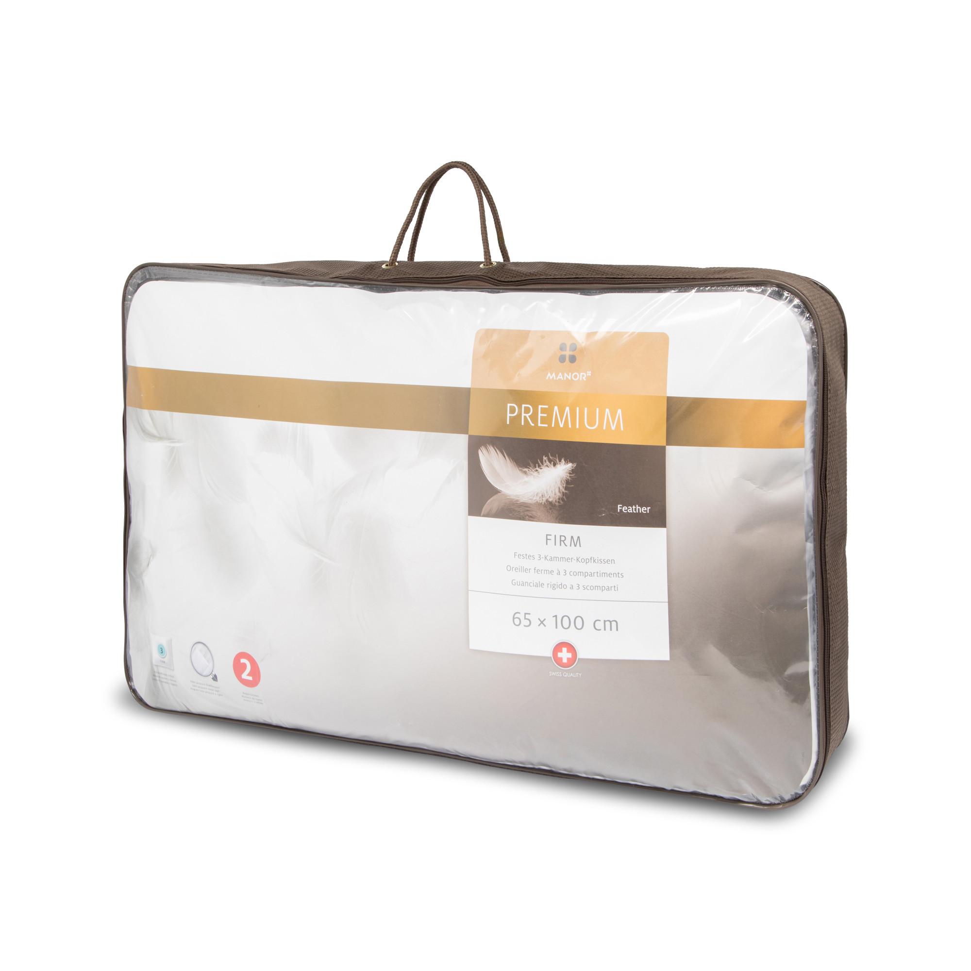 Manor Premium Oreiller ferme duvet/plumes 3 compartiments  