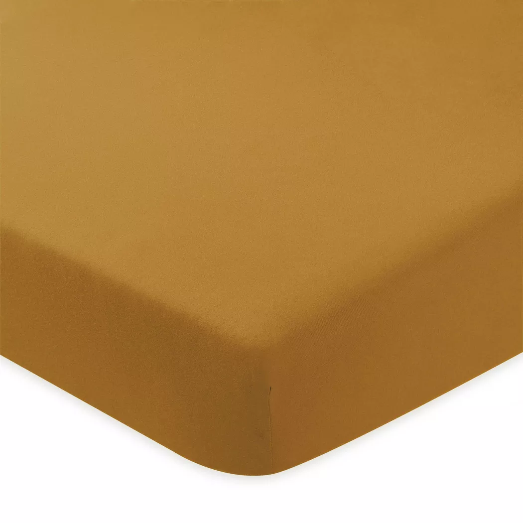 Manor - Fixleintuch, Jersey Deluxe Fixleintuch, 140-160 x 200-220 x 35 cm, Curry