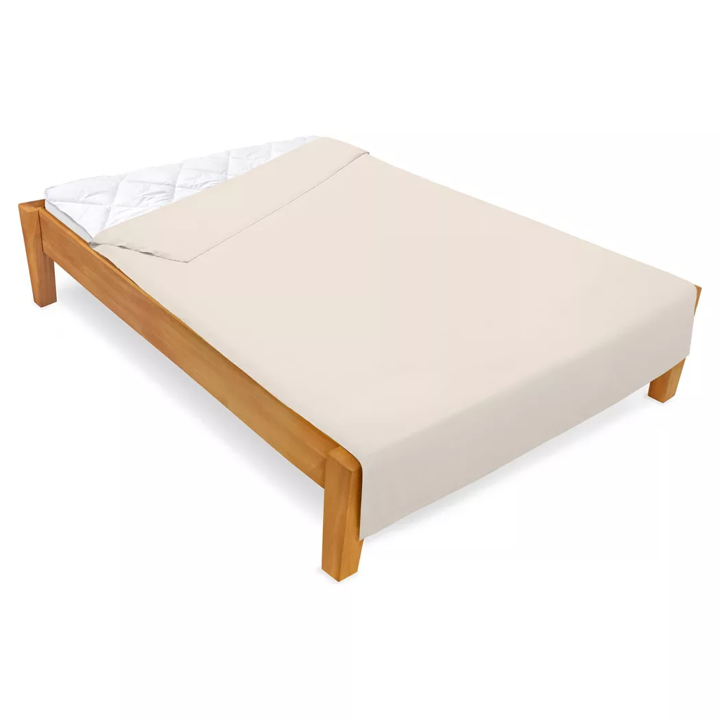 Manor - Oberleintuch, Sateen Luxe Oberleintuch, 165 x 260 cm, Beige
