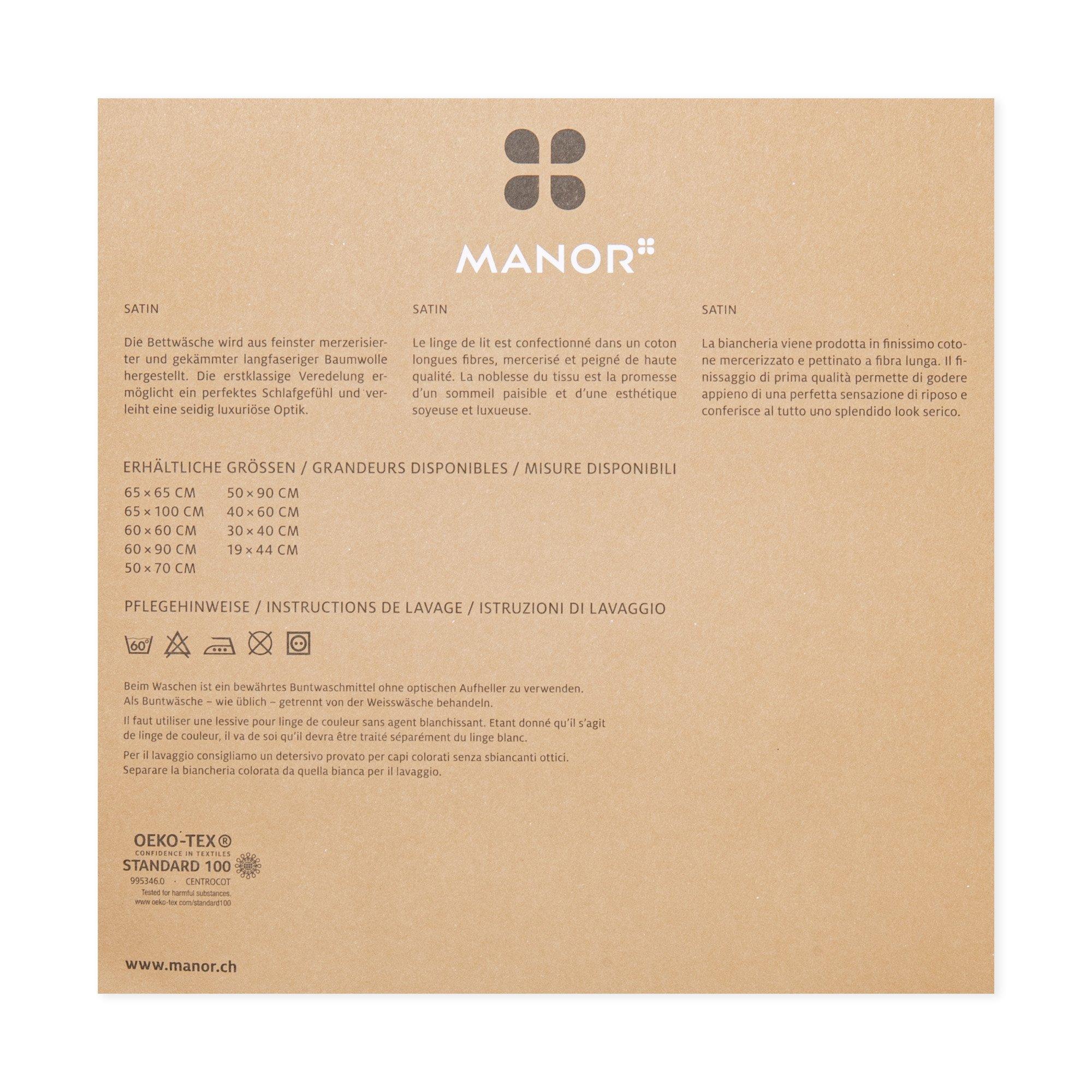 Manor Sateen Luxe Housse de traversin  