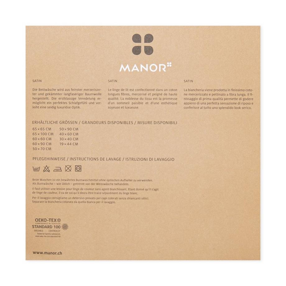 Manor Sateen Luxe Housse de traversin  