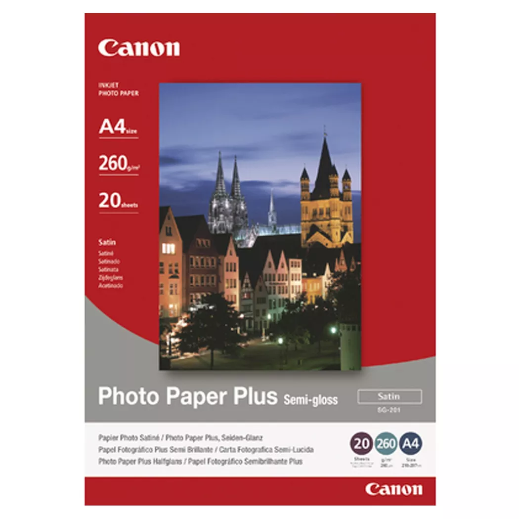 Canon – Semi Glossy SG-201, Fotopapier, 20 Blatt, DIN A4