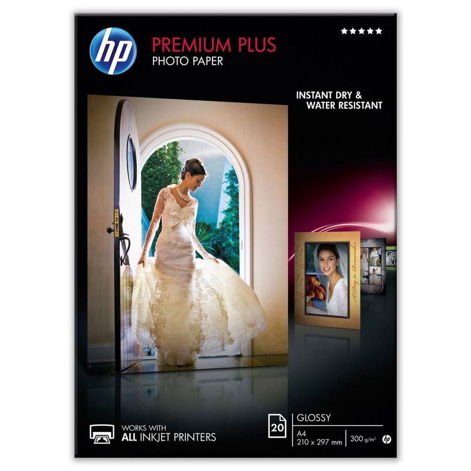 Hewlett-Packard Premium Plus Fotopapier, 20 Blatt 