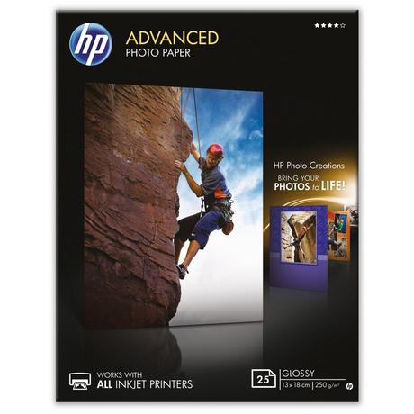 HEWLETT PACKARD Advanced Glossy Q8696A Papier photo 25 feuilles 