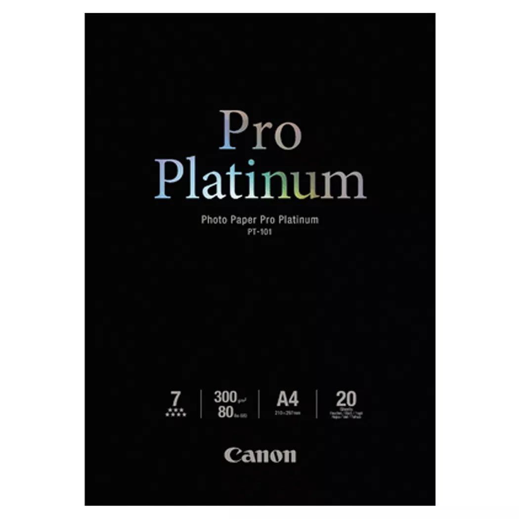 Canon – Pro Platinum PT 101, Fotopapier, 20 Blatt, DIN A4