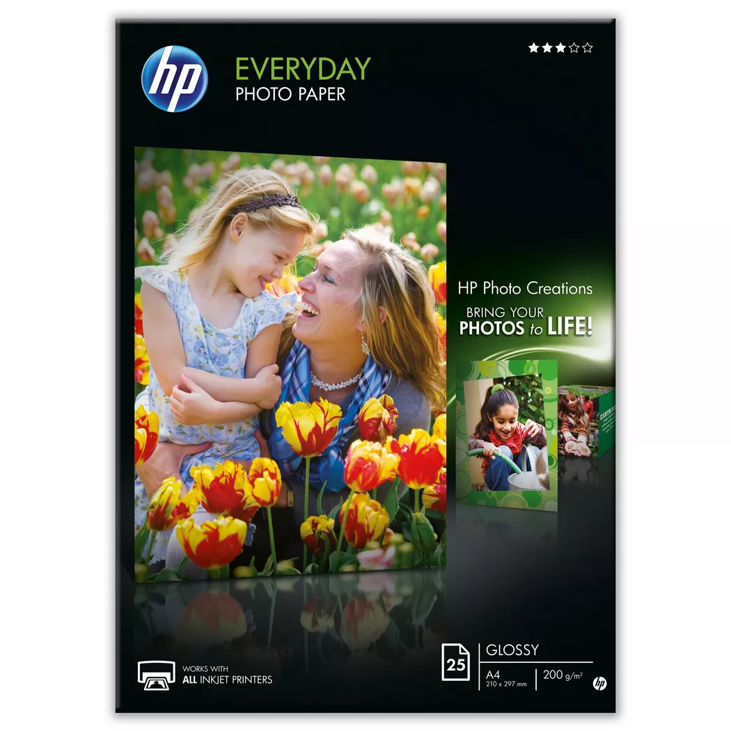 Hewlett-Packard – Everyday, Fotopapier 25 Blatt, DIN A4