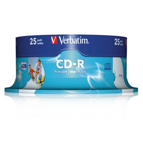 Verbatim CD-R 700MB (80min), 25 Stück VER CD-R PRINT 25ER 