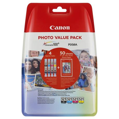 Canon CLI 521 Cartucce inchiostro, confezione multipla 