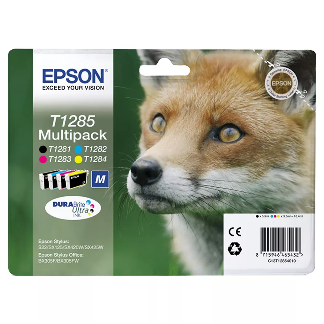 Epson – T128540, Multipack, Tintenpatronen, Cyan, Magenta, Yellow, Black