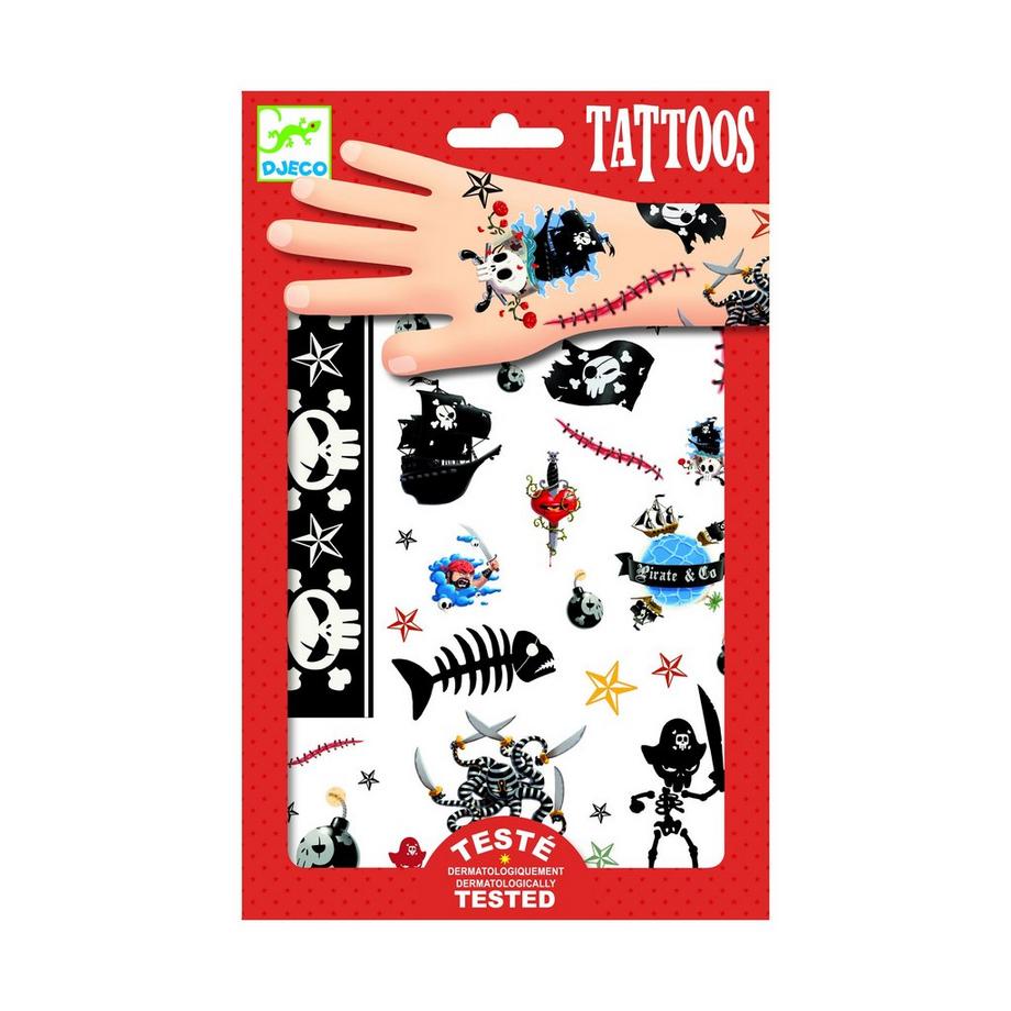 Djeco Piraten Temporäre Tattoos 