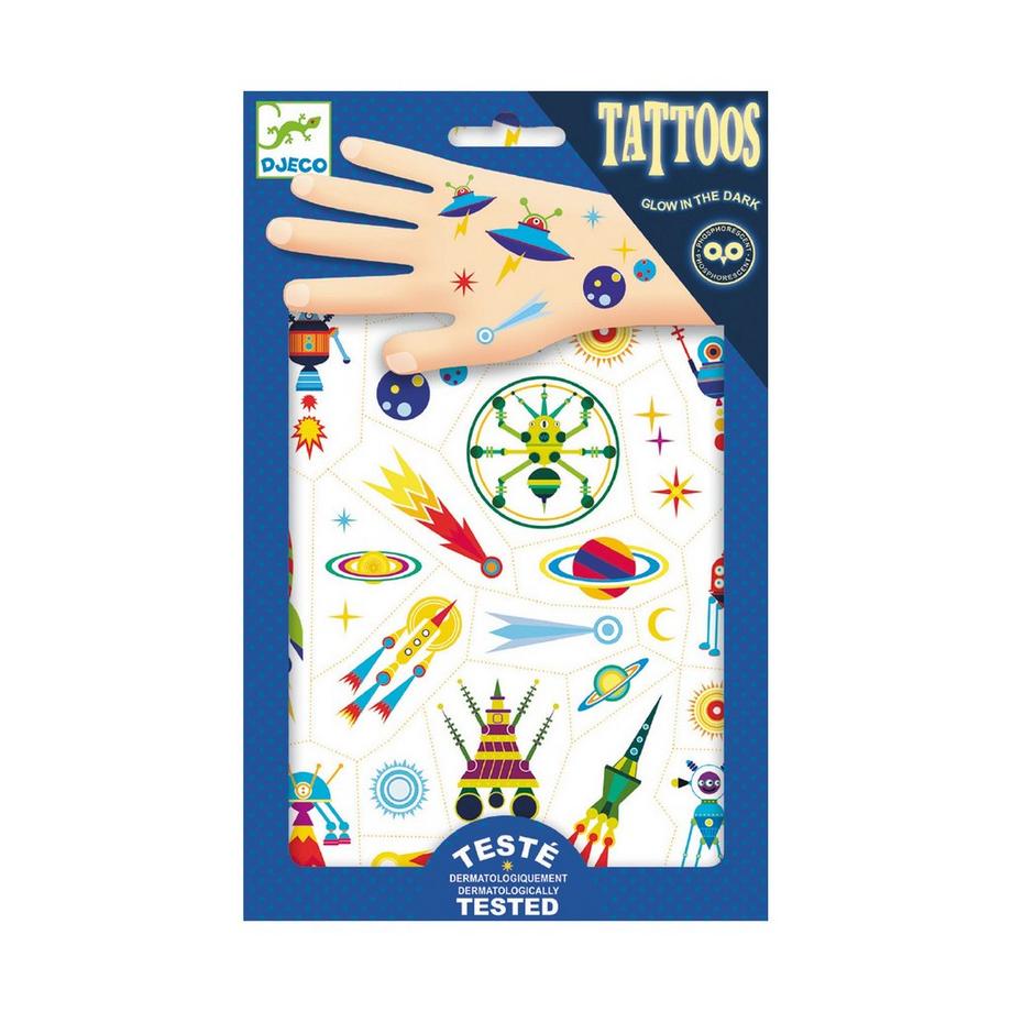 Djeco Space oddity Tatuaggi temporanei 