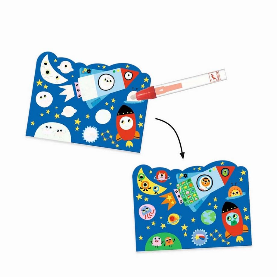 Djeco Articoli per il fai da te Colorazione magica - Nascosto nel cielo 