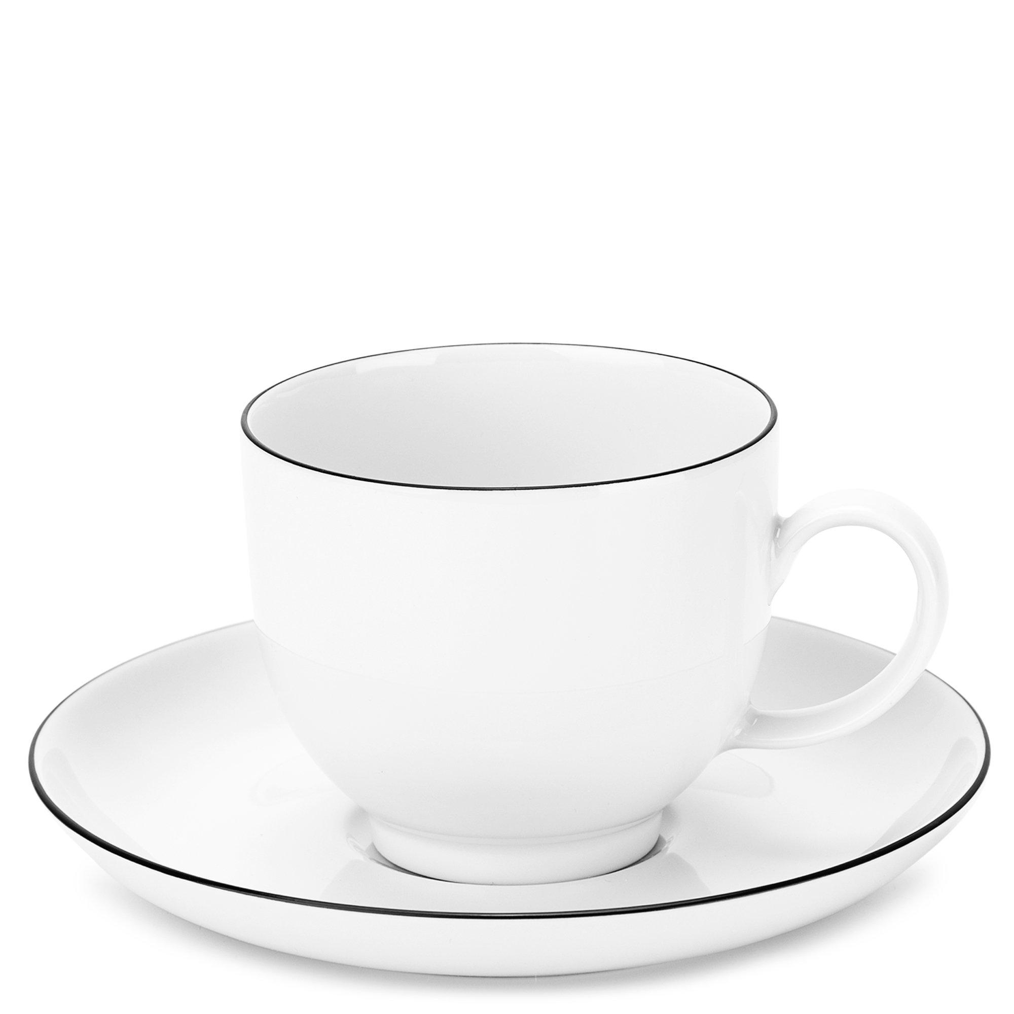 Seltmann Kaffeetasse mit Untertasse Black Line 