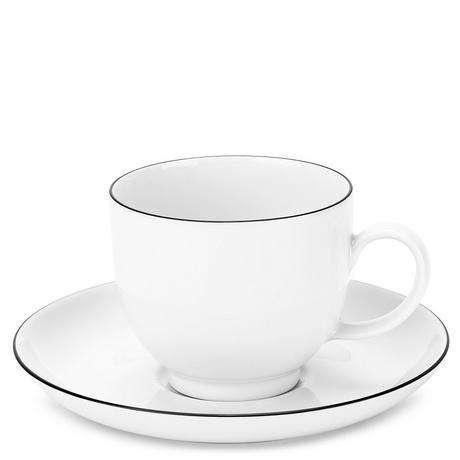 Seltmann Kaffeetasse mit Untertasse Black Line 