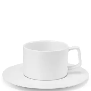 Manor Kaffeetasse mit Untertasse Pure Weiss