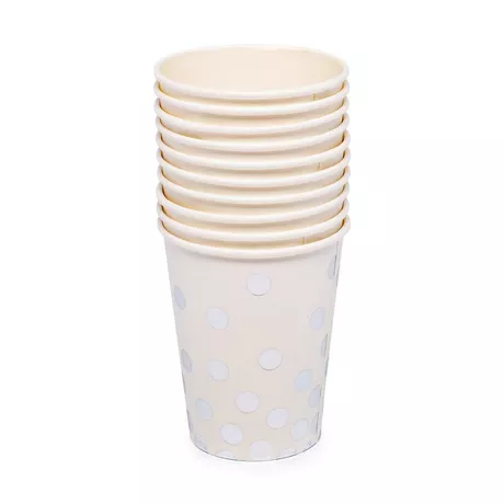 Manor Pappbecher Dots Silber