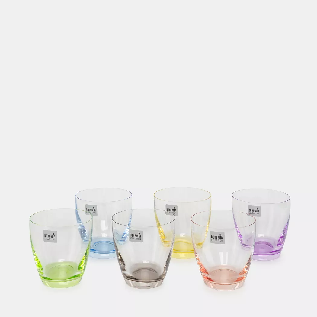 BOHEMIA Cristal - Becher, 6 Stück, 300 ml, Multicolor
